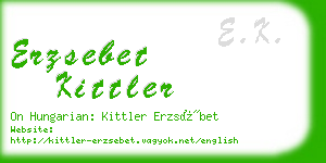 erzsebet kittler business card